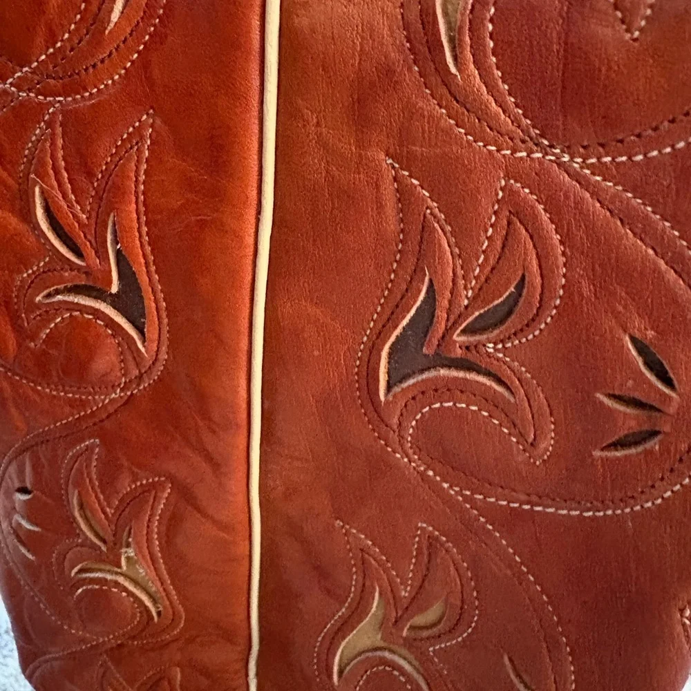 Women's Tan Leather Ankle Boots - Picture 7 of 8